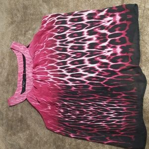 Pink cheetah print tanktop